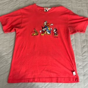 Red authentic stitched Disneyland shirt medium